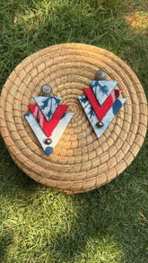 Triple Triangle Patterned Earrings